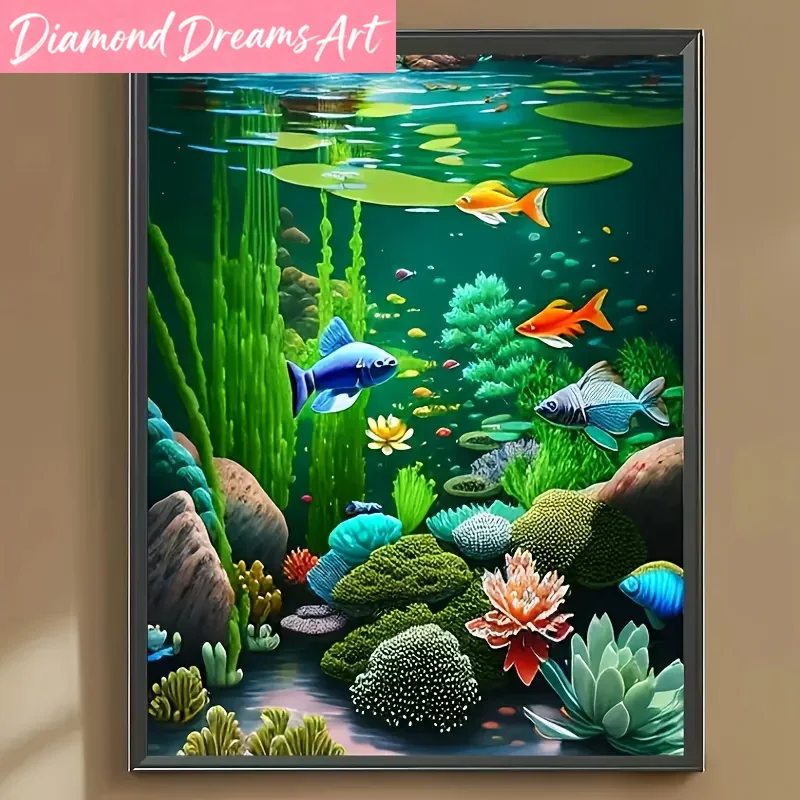 Resin Craft For Beginners - Frameless,Diamond Art Painting Underwater World Full