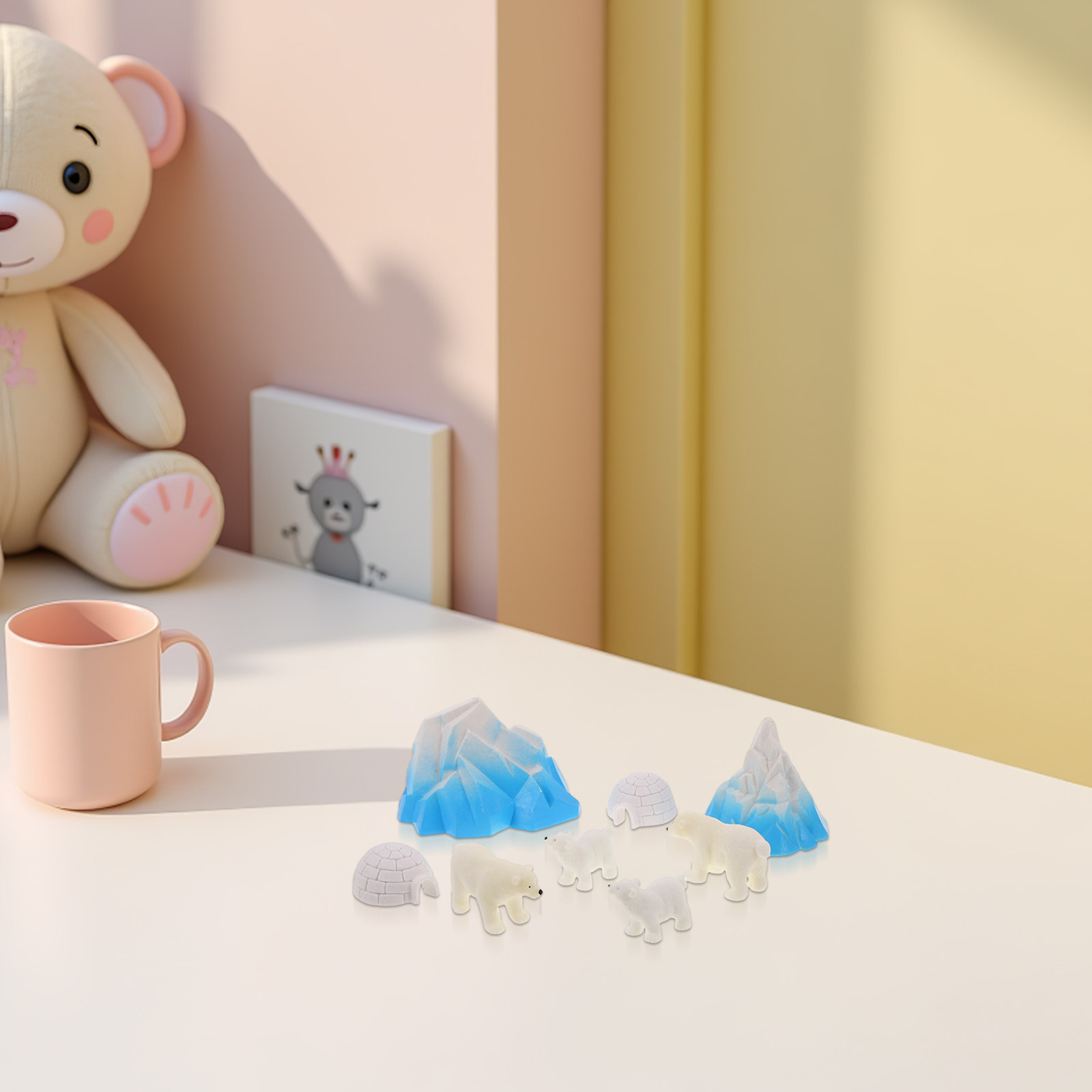 8Pcs Mini Resin Polar Bears Ar - Crafting Resin review and price