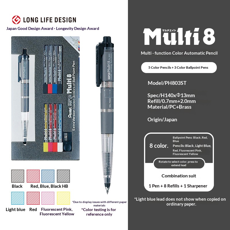 Pentel Multi 8 Multifunctional - Staedtler Pencil Lumocolor review and price