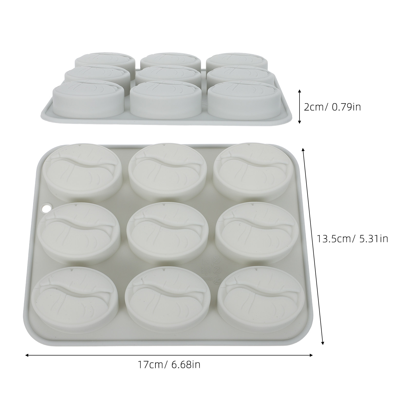 9 Cavities Coffee Bean Silicon - Silicone Mold Tray review and price