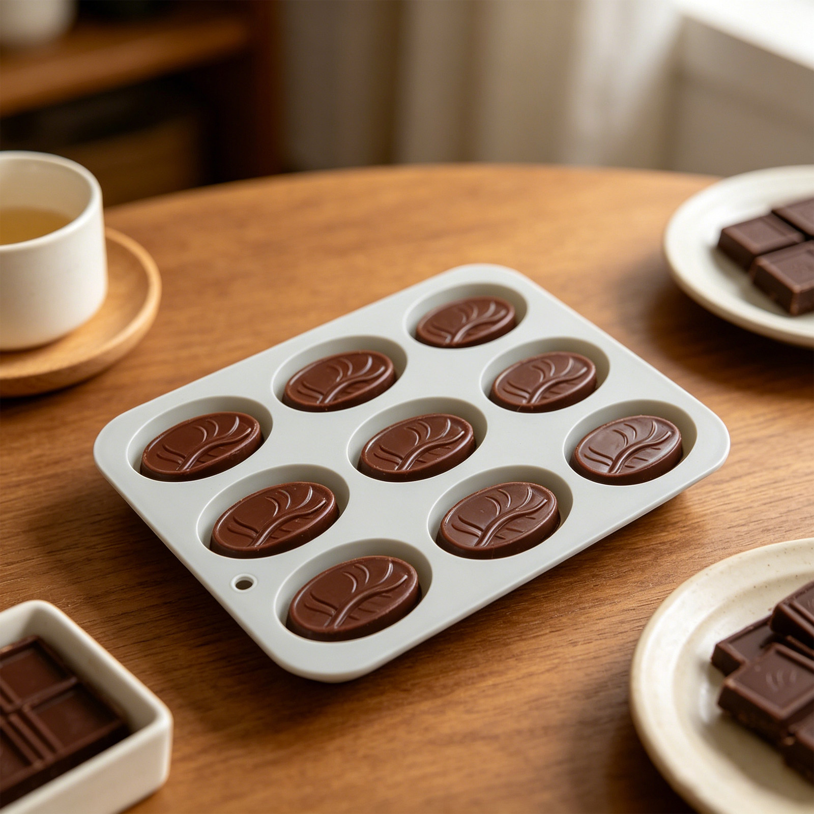 9 Cavities Coffee Bean Silicon - Silicone Mold Tray review and price
